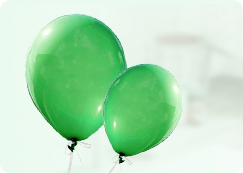 Green baloons image