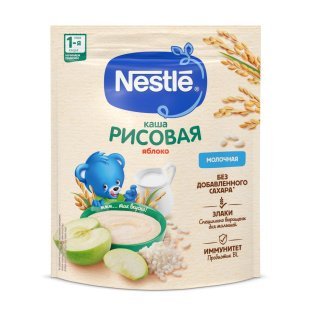 NESTLÉ® Молочная рисовая каша с яблоком