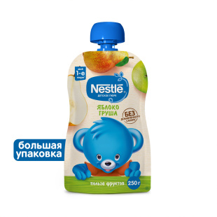 Фруктовое пюре NESTLÉ® «Яблоко Груша», 250 г.